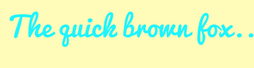 Image with Font Color 1FF4FF and Background Color FFFBB8